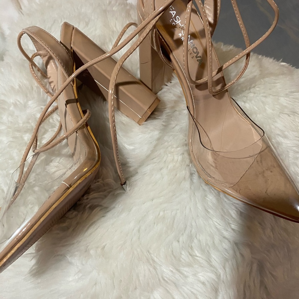 Clear heels